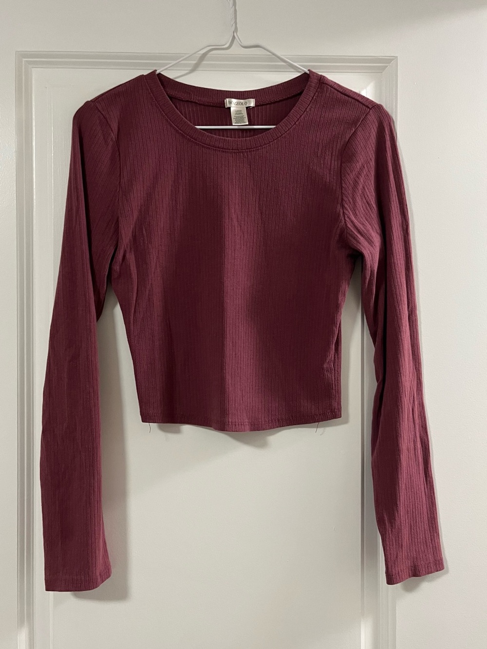 Bozzolo Long Sleeve Ribbed Crop Top